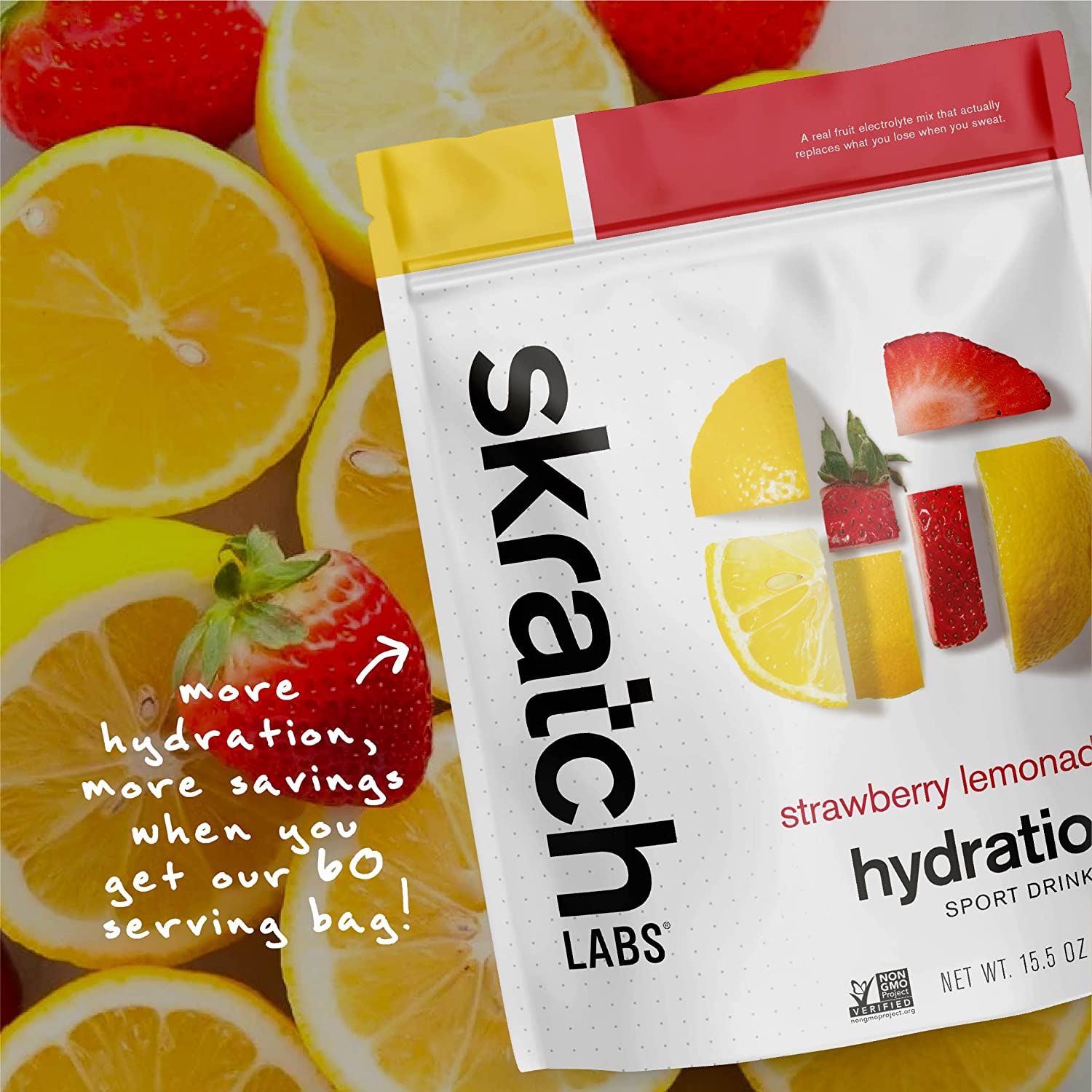 Skratch Labs Hydration Powder | Sport Drink Mix | Electrolytes Powder for Exercise, Endurance, and Performance | Lemon + Lime | 20 Servings | Non-GMO, Vegan, Kosher - Image 2